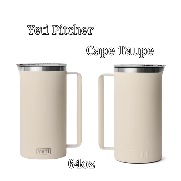 YETI Rambler 64 oz Pitcher W Lid In Cape Taupe NWT